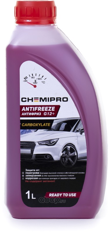 Антифриз Chemipro G12+ CARBOX готовый 1л красный
